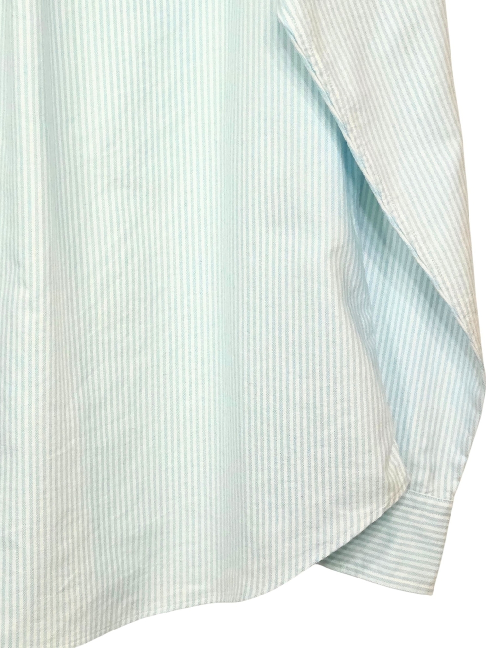 Ralph Lauren Classic Fit Teal White Stripe Button Down Colored Pony Size 12 - Picture 10 of 12